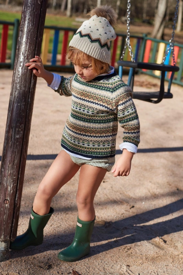 Bombacho niño+camisa+jersey Musgo La Martinica